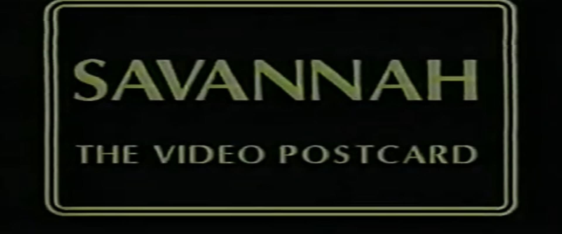 Savannah: The Video Postcard